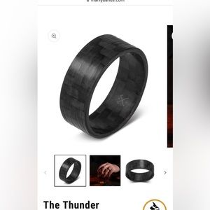 “The Thunder” Manly Bands Carbon Fiber ring